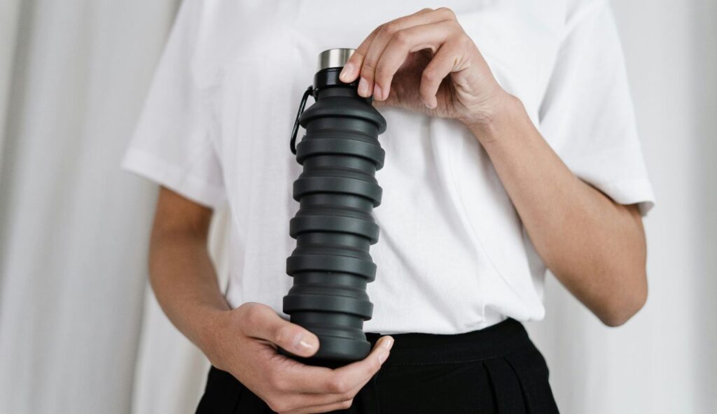 Collapsible water bottle for easier hydration