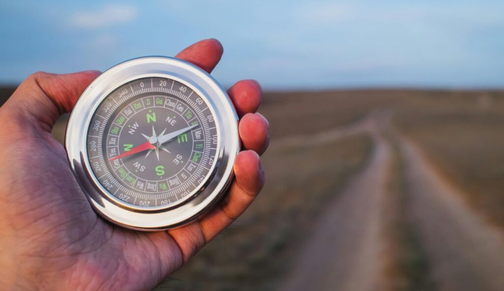 Navigation Tools: Physical Map + Compass + Offline GPS Backup