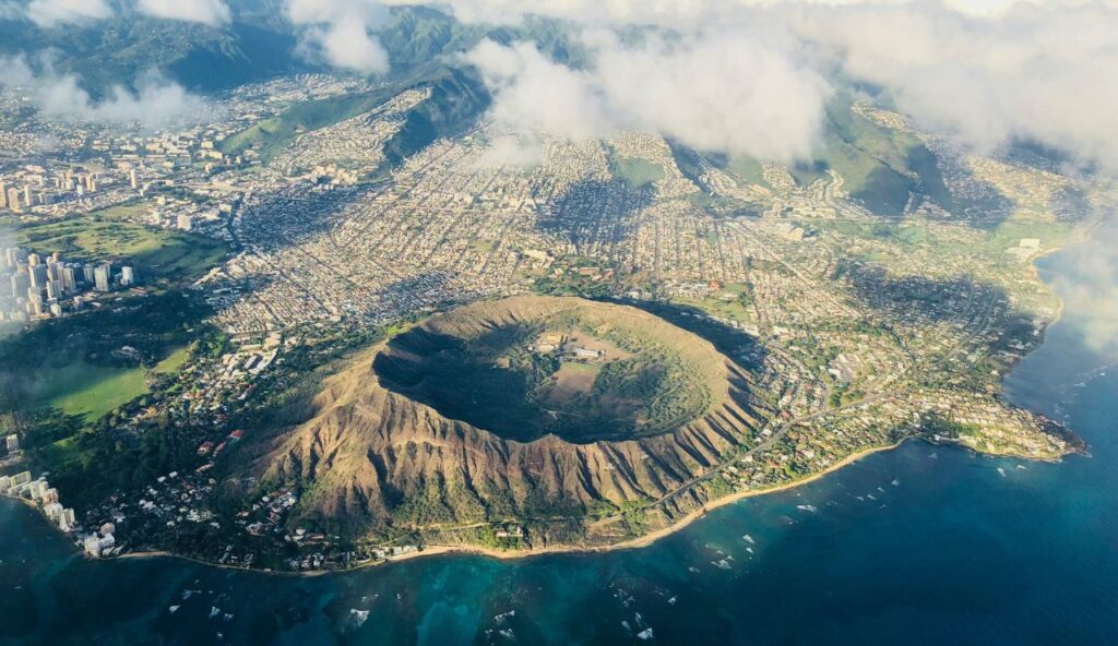 Sentier du sommet de Diamond Head, O'ahu, Hawaï