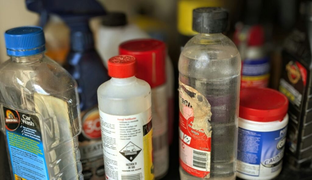 Maintenance chemicals in garages